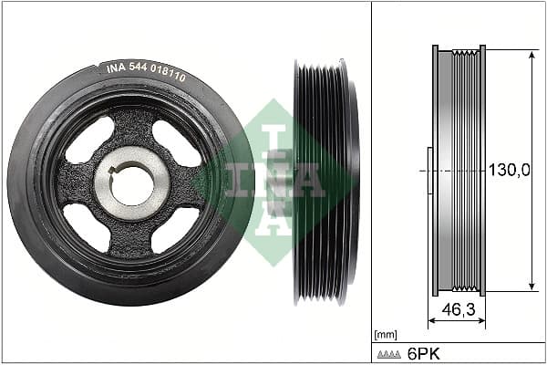 Schaeffler INA 544 0181 10 Alkūninio veleno skriemulys