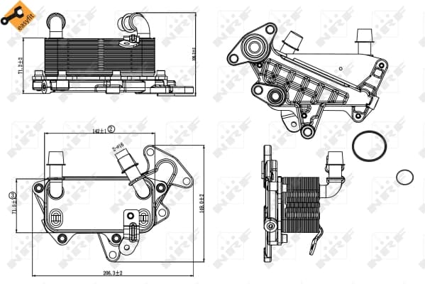 NRF 31264 Automatinė transmisija alyvos aušintuvas