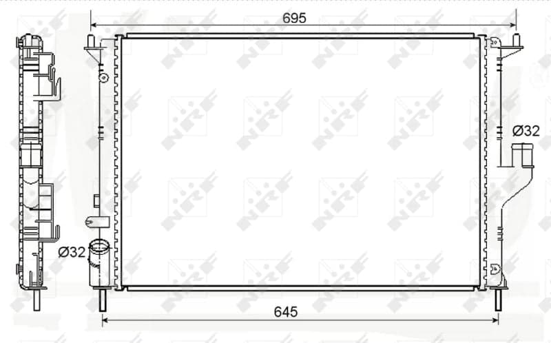 NRF 53118A Variklio aušinimo radiatorius