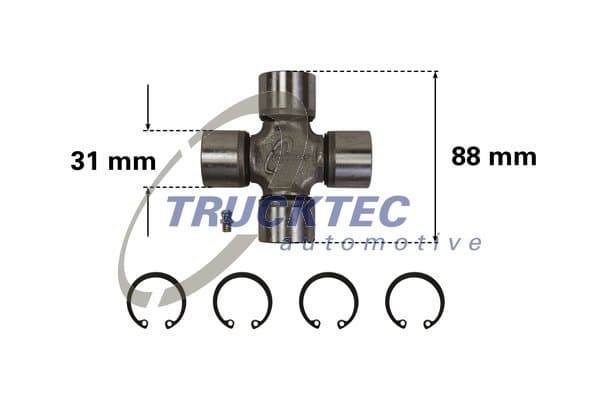 TRUCKTEC AUTOMOTIVE 02.34.012 Kardaninio veleno jungtis