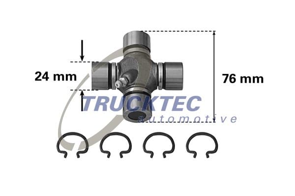 TRUCKTEC AUTOMOTIVE 02.34.017 Kardaninio veleno jungtis