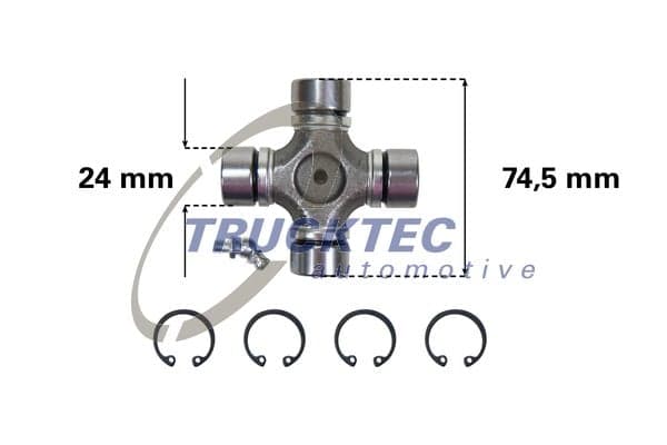 TRUCKTEC AUTOMOTIVE 02.34.053 Kardaninio veleno jungtis