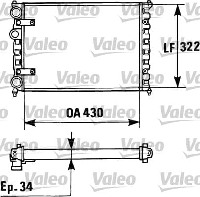 VALEO 730946 Variklio aušinimo radiatorius