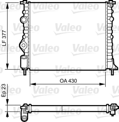 VALEO 731378 Variklio aušinimo radiatorius