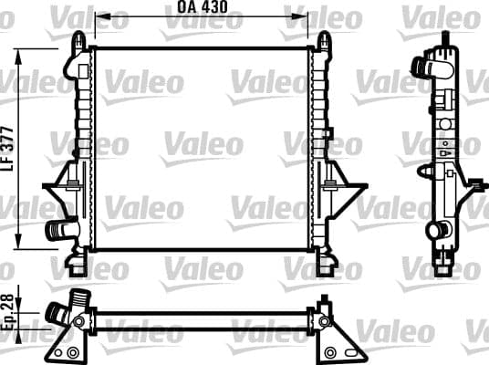 VALEO 731552 Variklio aušinimo radiatorius