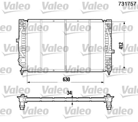 VALEO 731757 Variklio aušinimo radiatorius