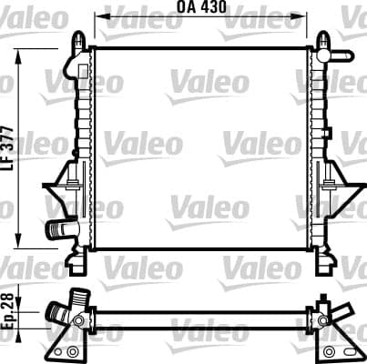 VALEO 732051 Variklio aušinimo radiatorius