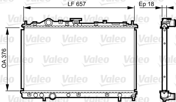 VALEO 732612 Variklio aušinimo radiatorius