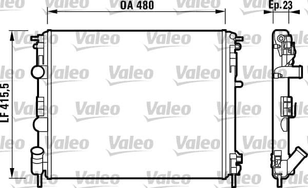 VALEO 732721 Variklio aušinimo radiatorius