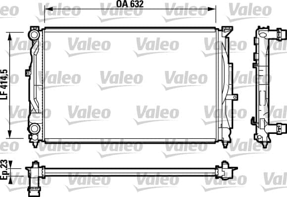 VALEO 732811 Variklio aušinimo radiatorius