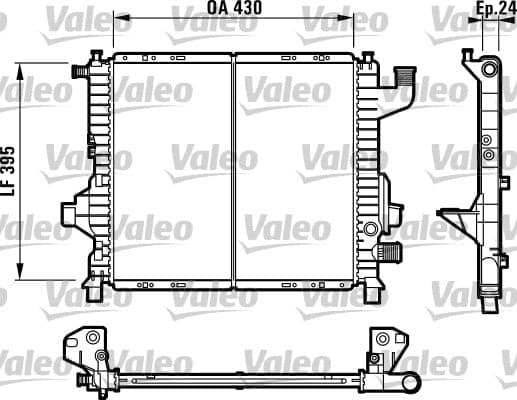 VALEO 732819 Variklio aušinimo radiatorius