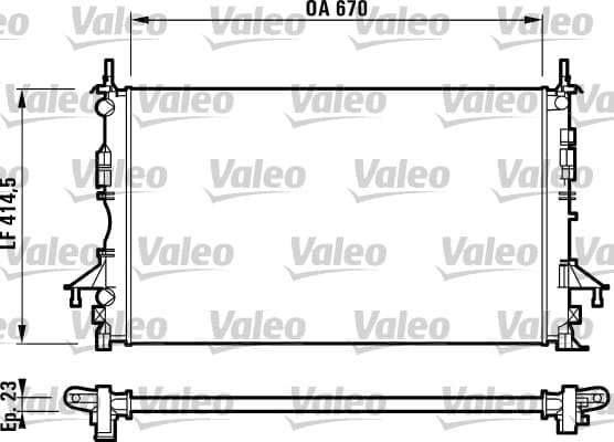 VALEO 732827 Variklio aušinimo radiatorius