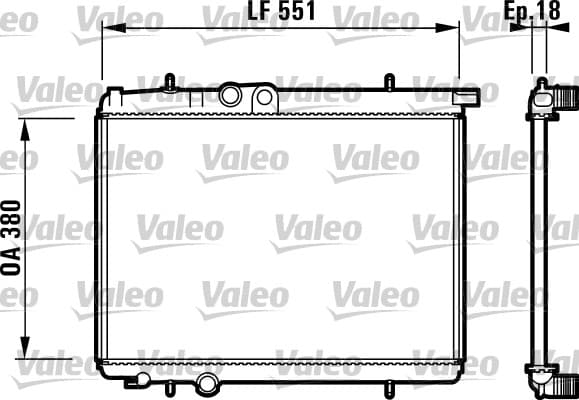 Variklio aušinimo radiatorius — VALEO 732886