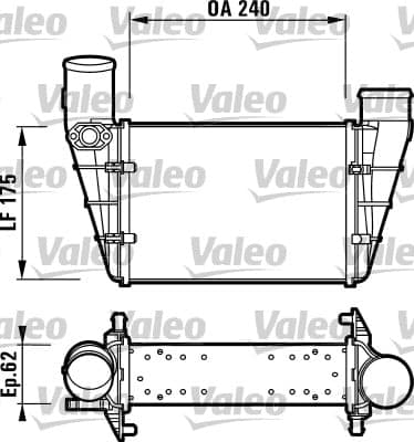 VALEO 817625 Tarpinis oro aušintuvas