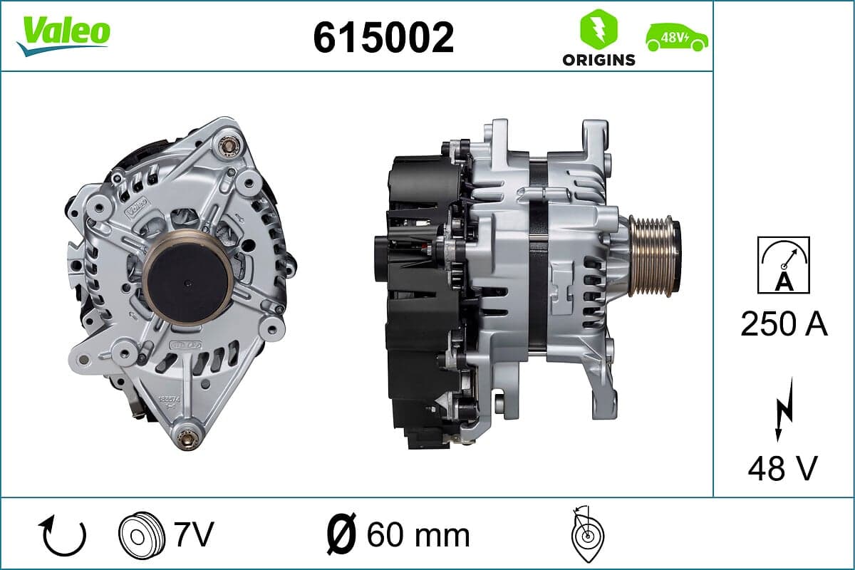 VALEO 615002 Starteris kintamosios srovės generatorius