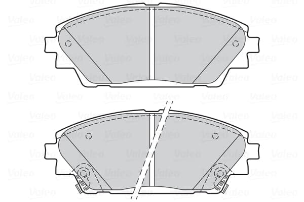 Stabdžių kaladėlių komplektas — VALEO 302285