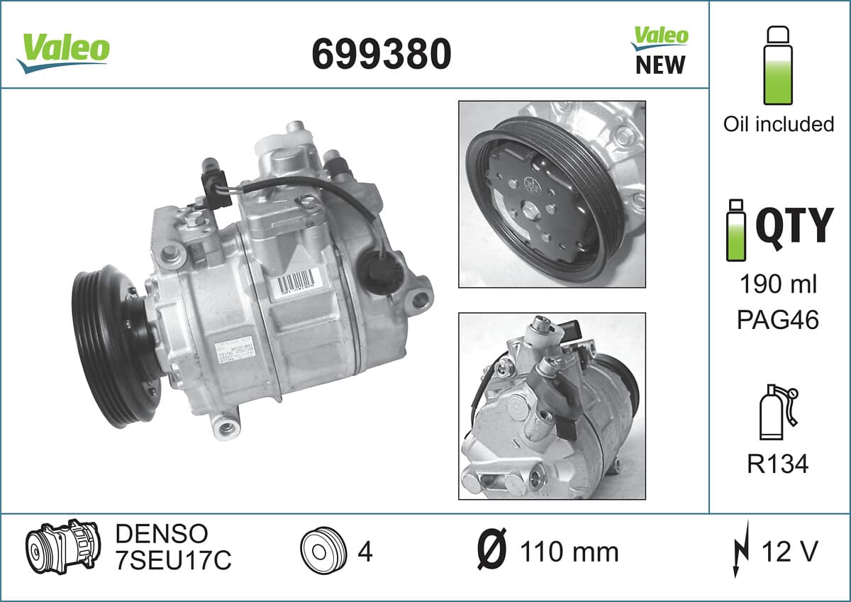 Oro kondicionieriaus kompresorius — VALEO 699380