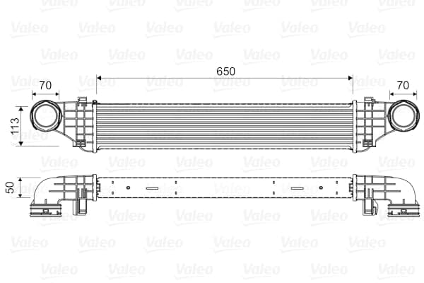 VALEO 818337 Tarpinis oro aušintuvas