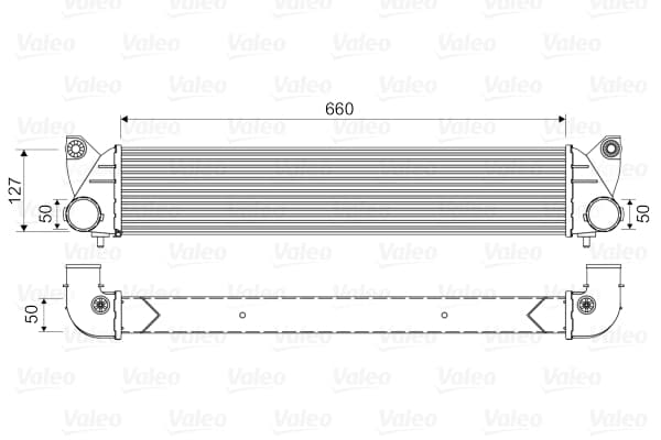 VALEO 818348 Tarpinis oro aušintuvas