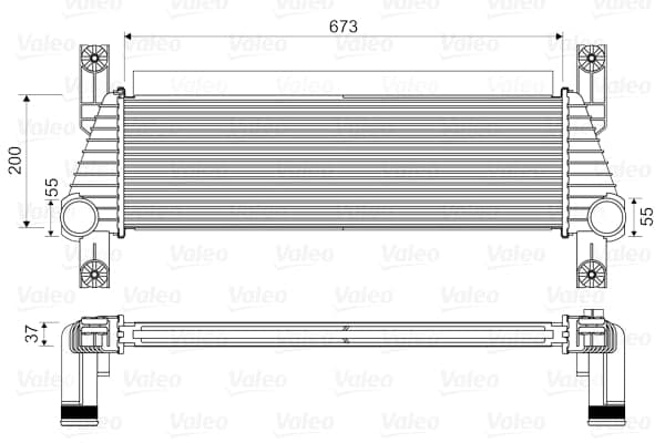 VALEO 818352 Tarpinis oro aušintuvas