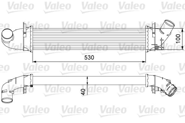 VALEO 818544 Tarpinis oro aušintuvas