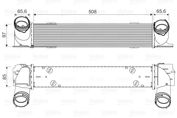 VALEO 818553 Tarpinis oro aušintuvas