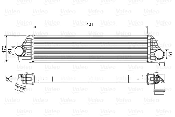 VALEO 818561 Tarpinis oro aušintuvas