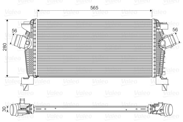 VALEO 818565 Tarpinis oro aušintuvas