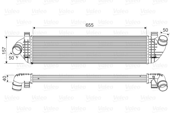 VALEO 818571 Tarpinis oro aušintuvas