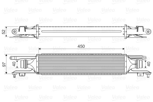 VALEO 818577 Tarpinis oro aušintuvas
