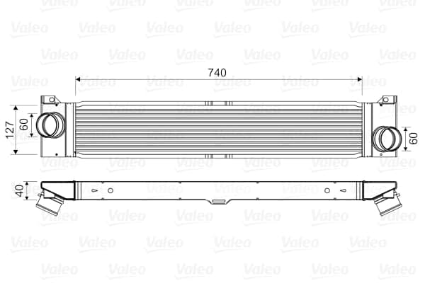 VALEO 818586 Tarpinis oro aušintuvas