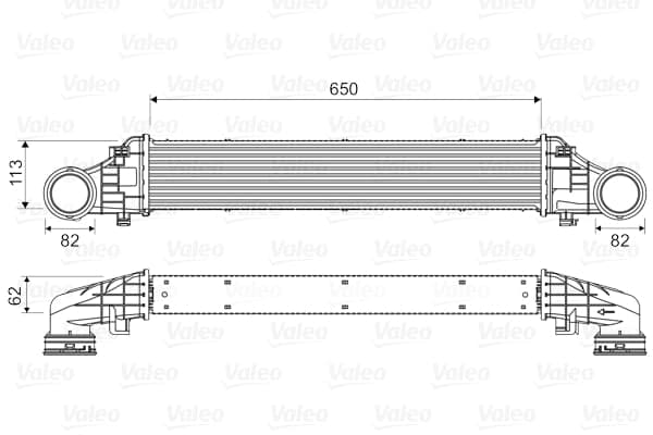 VALEO 818587 Tarpinis oro aušintuvas
