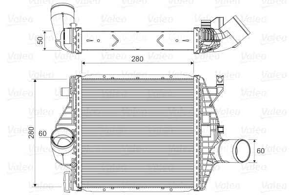VALEO 818590 Tarpinis oro aušintuvas