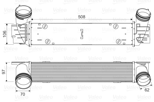 VALEO 818594 Tarpinis oro aušintuvas