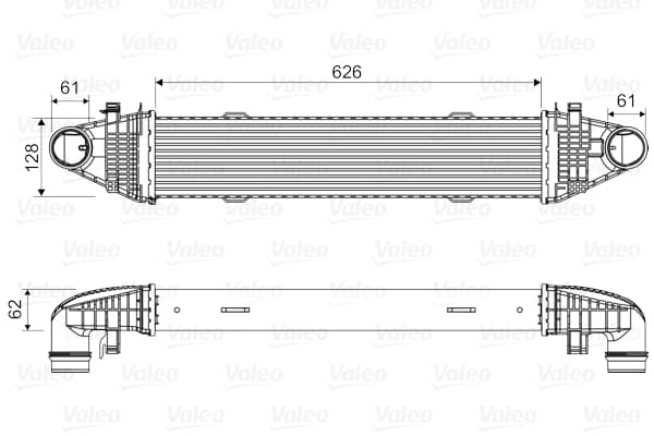 VALEO 818616 Tarpinis oro aušintuvas