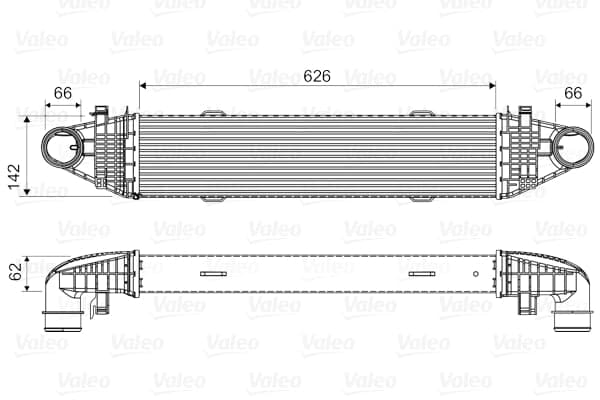 VALEO 818617 Tarpinis oro aušintuvas