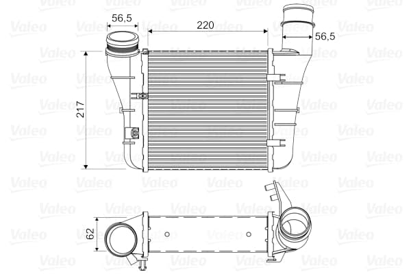 VALEO 818669 Tarpinis oro aušintuvas