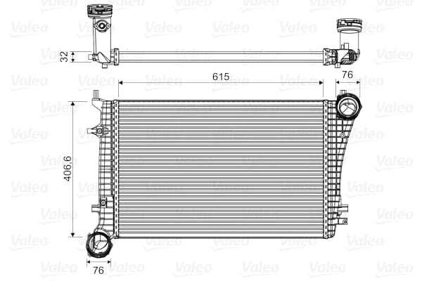 VALEO 818675 Tarpinis oro aušintuvas