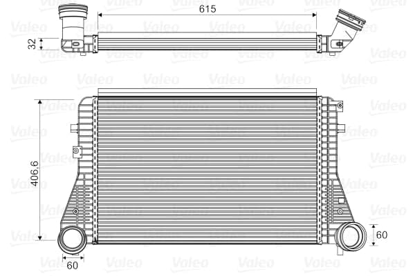 VALEO 818795 Tarpinis oro aušintuvas