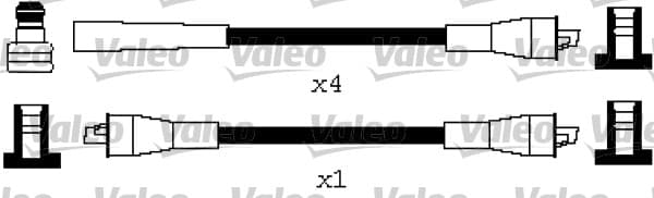 VALEO 346634 Uždegimo laidų komplektas