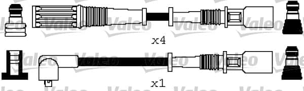 VALEO 346618 Uždegimo laidų komplektas
