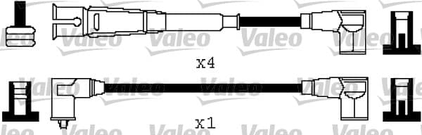 VALEO 346568 Uždegimo laidų komplektas