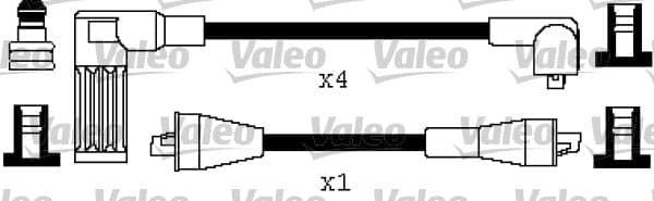 VALEO 346500 Uždegimo laidų komplektas