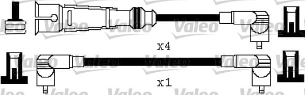 VALEO 346415 Uždegimo laidų komplektas