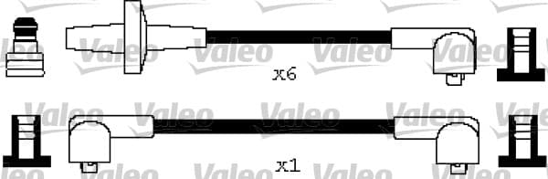 VALEO 346284 Uždegimo laidų komplektas