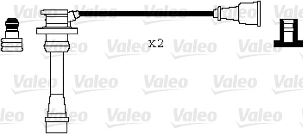 VALEO 346020 Uždegimo laidų komplektas