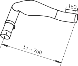 DINEX 48108 Išmetimo vamzdis