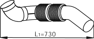 DINEX 56124 Išmetimo vamzdis