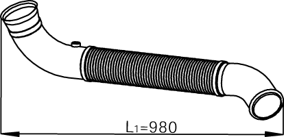 DINEX 68520 Išmetimo vamzdis