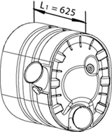 DINEX 80390 Vidurinis duslintuvas